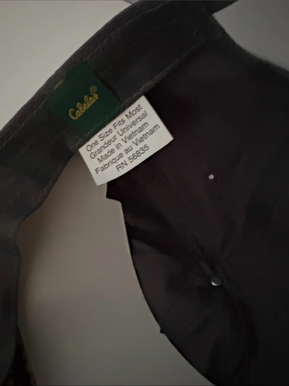 Cabela's Black Baseball Cap with Yellow Script Logo